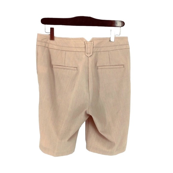 4/$45 WORTHINGTON Beige Tan Modern Fit Flat Front Shorts 6 - Picture 2 of 4